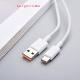 XJ-042 6A USB to USB-C / Type-C Fast Charging Data Cable, Length: 2m